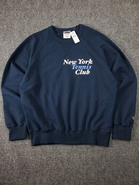 Todd Snyder X Champion Crewneck Sweatshirt New York Tennis Club Pullover Sweater